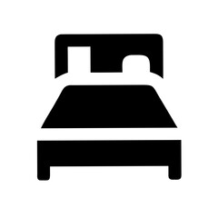 Bed Icon – Furniture Symbol, Bedroom and Sleep Design