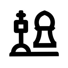 Chess Line Icons Set – Game, Strategy, Board, Pawn, King Symbols