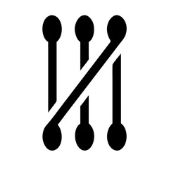 Cotton Buds Icon – Ear Cleaning Symbol, Hygiene Stick, Personal Care and Sanitary Design 22