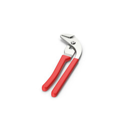 Adjustable Groove Joint Pliers with Red Handle Isolated on Transparent Background