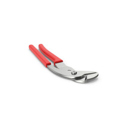 Adjustable Groove Joint Pliers with Red Handle Isolated on Transparent Background