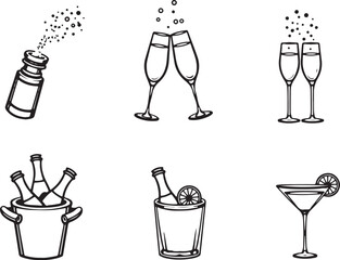 Celebrate with bubbly champagne and cocktails for festive occasions