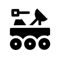 Moon Rover Icon – Space Exploration Symbol, Lunar Vehicle and Astronomy Design