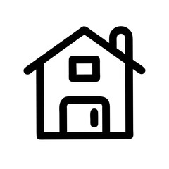 Property Outline Icon – Real Estate and Ownership Vector Illustration