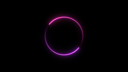Neon blue circle frame loading icon background illustration in retro style and creating a stunning 4k illustration .	