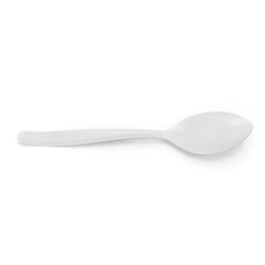 White Plastic Spoon isolated on transparent background