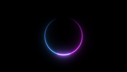 Neon blue circle frame loading icon background illustration in retro style and creating a stunning 4k illustration .	