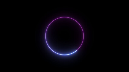 Neon blue circle frame loading icon background illustration in retro style and creating a stunning 4k illustration .	