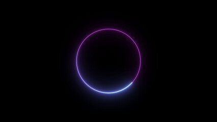 Neon blue circle frame loading icon background illustration in retro style and creating a stunning 4k illustration .	