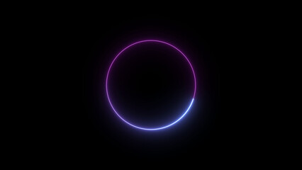 Neon blue circle frame loading icon background illustration in retro style and creating a stunning 4k illustration .	