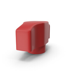 Plastic Wing Bolt Head isolated on transparent background