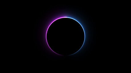 Neon blue circle frame loading icon background illustration in retro style and creating a stunning 4k illustration .	