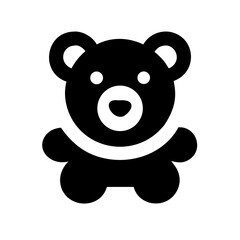 Teddy Bear Icon Set – Cute Toy, Baby Gift, Plush Animal, Childhood Symbol