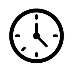 Wall Clock Line Icons Set – Time, Watch, Home, Decor, Timer, Alarm Symbols