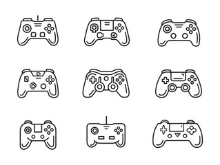 Gaming Controller Line Art Design for Modern Gamers