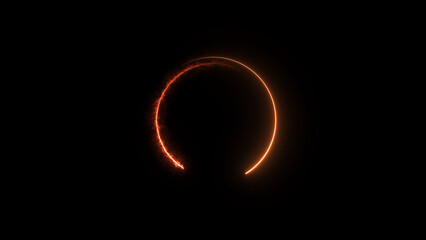 Neon blue circle frame loading icon background illustration in retro style and creating a stunning 4k illustration .	
