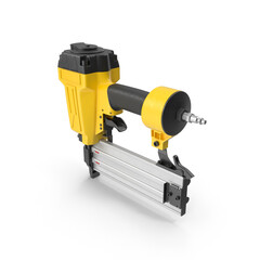 Fototapeta premium Pneumatic Nail Gun Yellow isolated on transparent background