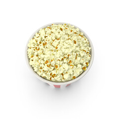 Popcorns in Tub isolated on transparent background