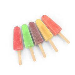 Popsicles isolated on transparent background