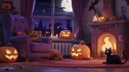 Obraz premium Halloween festival Artwork and Creepy Atmosphere