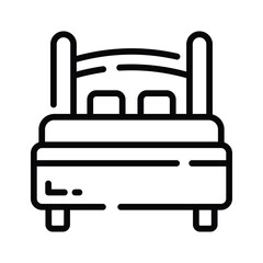 Obraz premium Get this premium line style icon of bed interior