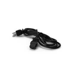 Power Cord with Electrical Plug isolated on transparent background