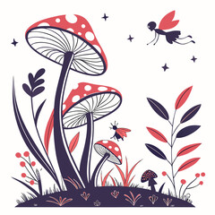 Illustration of saint basils cathedral on the red square, isolated on white background