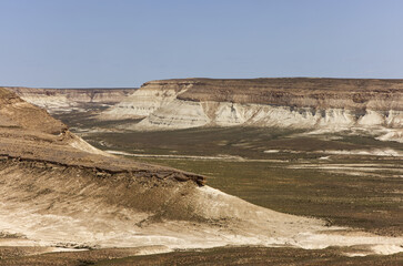 Aerial view of the Bozjyra rock formations, Mangystau