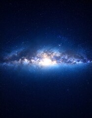 Vast expanse of space, bright nebula