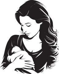 Tender Embrace Mother with Child Elegant Mother Holding Baby Design