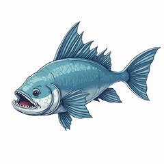 monster fish design very creepy