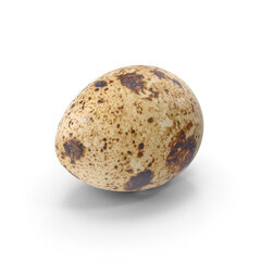 Fototapeta premium Speckled Quail Egg Isolated on Transparent Background