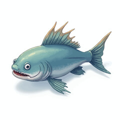 monster fish design very creepy