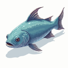 monster fish design very creepy