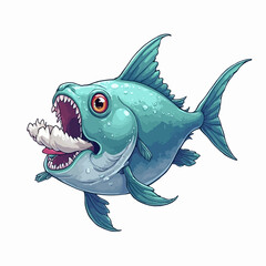 monster fish design very creepy
