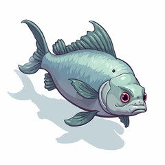 monster fish design very creepy