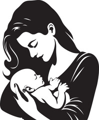 Tender Arms Mother and Baby Hug Elegant Mother Holding Her Newborn