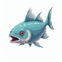 monster fish design very creepy