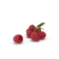 Raspberry isolated on transparent background