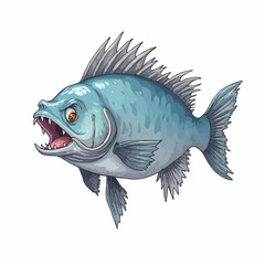 monster fish design very creepy