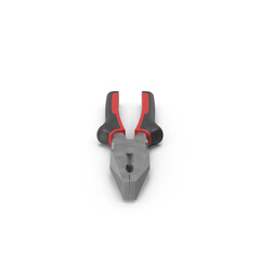 Red and Black Handle Plier isolated on transparent background