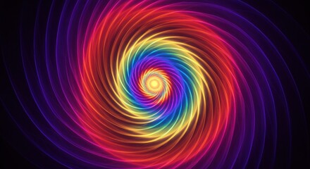 Obraz premium Vibrant swirling spiral
