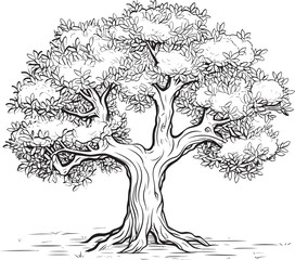 Simple Olive Tree Black Vector Logo Art Elegant Olive Tree Black Icon Design