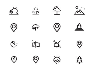 Location Share Line Art Minimalist Clean Vector Illustration