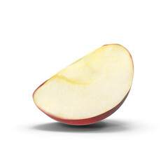 Red Apple Slice isolated on transparent background

