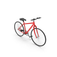 Fototapeta premium Red Bicycle isolated on transparent background