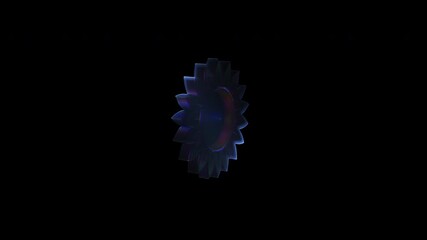 Sunflower rotating on black background - Powered by Adobe