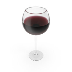 Red Burgundy Wine Glass isolated on transparent background