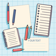 notebook illustrator pencils