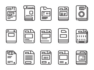 Memory Card line art design for digital creators
